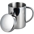 Miniatyrbild 1 av 8: 13,5oz/400ml Camping Mug Kaffe Mugg Kopp Dubbelväggig Rostfritt Stål Drickmugg med Lock för Hemma Kontor Camping Picknick