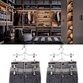 Miniatyrbillede 3 af 5: Bukserækker Hanger - 4 Lags Nederdel Hanger Med Justerbare Clips, Bukser Jeans Bukser Hanger Til Organisering Af Håndklæder, Nederdele Og Bukser Til Soveværelse Og Garderobe
