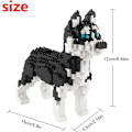 Miniatyrbillede 2 af 5: Micro Dog Building Blocks Mini Pet Building Toy Bricks, 950 stykker Kljm-02 (husky)