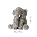 Miniatyrbillede 2 af 5: Stor blød elefant plys bamse grå blød udstoppet dyr pude plys Gray