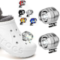 Miniatyrbild 1 av 5: 2 st LED Croc (färg: silver) Skoljus, strålkastare för Croc, små lampor, 2 st roliga Croc strålkastare för skor, små LED-lampor för vuxna och barn Crocs