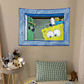 Miniatyrbild 3 av 3: Tecknad Gobeläng Roliga Gobelänger Bakgrund För Sovsal Vardagsrum Väggdekor 100cmx70cm SpongeBob SquarePants