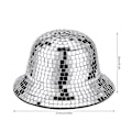 Miniatyrbilde 2 av 4: Disco Ball Hat Hvit Sequin Hat Disco Ball Festival Visor Disco Party Hat Dekorasjon