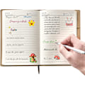 Miniatyrbild 3 av 5: A5 Notebook Minimalistisk Linjerad Anteckningsbok Journal Med Konstläder Hårdpärm, 3D Magnetiskt Spänne, Present till Kvinnor Män Lärare Kontor Skola (Grön)
