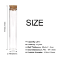 Miniatyrbilde 2 av 5: 30 stk 25 ml glass test tubes, 20100 mm klare flate test tubes med korkpropper for vitenskapelige eksperimenter, badesalt og godterilagring