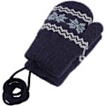 Miniatyrbild 4 av 7: Baby Toddlers Varm Vantar Magic Stretch Vantar Handskar på Snöre Pojkar Flickor Stickade Vantar Tjockna Fleece Foder Nyfödda Vantar Full Finger Vantar