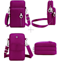 Miniatyrbillede 3 af 6: Kvinder Cross Body Telefon Taske Damer Over Shoulder Tasker 3 Lag Mobiltelefon Taske Pung Nylon Tegnebog til Kvinder Håndtasker