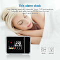 Miniatyrbild 4 av 5: LCD-väckarklocka Radiostyrd klocka LED Radiostyrd väckarklocka Snooze-larm Bordsur med projektion
