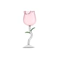 Rosblommiga Vinglas 150/280ml Rosformad Vinglas Rosparty Vinglas Pink 280ml