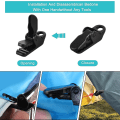 Miniatyrbilde 4 av 5: 10 sett presenningklips med karabinkrok teltklips markiser vindtett klips teltlåsingsklips presenningklips kraftig teltklemme for utendørsaktiviteter camping ca