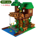 Miniatyrbillede 4 af 4: 1500stk Myworld Klodser Sæt Mine Farm Bjerg Hule Vandfald Landsby Jungle Træhus Figurer Model Byggeklodser Legetøj Gaver - Klodser - 30065