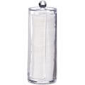 Miniatyrbillede 1 af 5: Bomuldsrondel Dispenser med låg, Plast, Makeup, Opbevaring Badeværelse & Sminkebord,  Transparent, polystyren