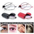 Miniatyrbilde 6 av 10: Folding lesebriller Presbyopia briller Black Strength 2.5x