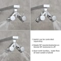 Miniatyrbilde 4 av 4: Messingavlederventil Dusjavstengningsventil 2-veis Y-splitter 1/2 tommer for dusjslange og dusjhode Krom