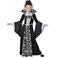 Miniatyrbilde 1 av 5: Jentekostyme for barn, Vampyrkostyme for Halloween, Hexe-kostyme, hvitt, 130 cm white 130cm
