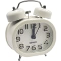 Miniatyrbild 1 av 5: Retro Tyst Kvartsväckarklocka, Morgonväckarklocka Resebordsanalogklocka Dubbel Klocka Metallväckarklocka Batteridriven Barnväckarklocka W