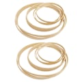 Miniatyrbilde 1 av 5: Bambus Fl Hoops Set Krans Makrame Håndverk Hoop Ringer For Diy Catcher Bryllup Krans