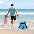 Miniatyrbild 5 av 8: Hopfällbar hink - Fällbar campingförvaringsbehållare hopfällbar hink bärbar lätt hink för camping resor fiske båtliv och trädgårdsskötsel Blue 12L
