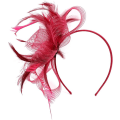 Miniatyrbilde 1 av 4: Kvinners Fascinator Hodeplagg Blomst Bryllup Fascinator Hodebånd Fjær Flapper Brud Hodeplagg Hodeplagg Pillbox Hodeplagg Bowler Mini Topp Hodeplagg
