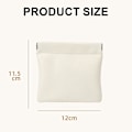 Miniatyrbillede 2 af 5: 1 stk. Lille Mini Opbevaringspose Multifunktionel Makeup Taske Lille Zero Tegnebog: 11,5 * 12 * 1 cm Milky white