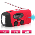 Miniatyrbild 3 av 4: Nöd solradio, självdriven vevradio med LED-ficklampa, AM/FM/WB väderradio med 2000mAh uppladdningsbart batteri för Cisea Smart Phone Em