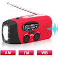 Pikkukuva 3 / 4: Hätätilanne aurinkoradio, itsevirittyvä kampiradio LED-taskulampulla, AM/FM/WB-sääradio 2000 mAh ladattavalla akulla Cisea-älypuhelimelle