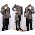 Miniatyrbild 7 av 7: Canvas Sling Bag Crossbody Ryggsäck Axelväska Casual Ryggsäck för Män Kvinnor Utomhus Cykling Vandring Resa Fiske Shopping Trekking Grey