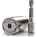 Miniatyrbilde 1 av 4: Premium Universalnøkkel, multifunksjonsadapter - Power Grip Mutterreparasjon Håndverktøy 7-19mm Med Adapter Hy