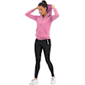 Miniatyrbild 4 av 5: Dam 5-delad yogadräkt träningsset dam aktivkläder set sport yoga fitnesskläder damer träningskläder sportkläder för löpning jogging gym pink L