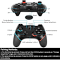 Miniatyrbilde 2 av 5: 2023 Oppgradert trådløs kontroller for Switch Pro-kontroller for Switch Remote Joystick Gamepad Støtter Wake up, Gyro Axis, Turbo, Dual Vibration