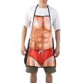 Miniatyrbilde 5 av 5: Muskelmønster Morsom Nyhet For Apron Kjøkken For Menn Kvinner Kokk Servitør Bbq Baking