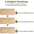 Miniatyrbillede 4 af 5: Trævækkeur Moderne LED Bordur Moderne LED Bordur Digital Vækkeur Stemme Touch Display Tid/dato/temperatur Til Hjem Soveværelse Kontor Brun Orange