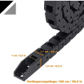 Miniatyrbillede 3 af 5: Kabelkæde 1010mm, 3d-printkabelkæde, til 3d-printer Cnc-routermaskine, sort Hy
