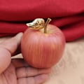 Pikkukuva 5 / 5: Omena Patsas Yksinkertainen Joululahja Hedelmäveistos Pöydälle Toimistoon Takka Punainen Red Optional