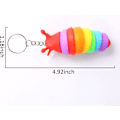 Miniatyrbilde 7 av 7: 6 stk Mini Fidget Slug Nøkkelringleker, 3D Stretch Caterpillar Sensorisk Stressavlastning Fleksibel Håndleke, Festgave Fargerike Kjæledyrleker (Tilfeldig farge)