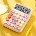 Miniatyrbillede 8 af 8: Kawaii lommeregner tegneserie slik farve stille mekanisk tastatur onesize white