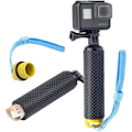 Pikkukuva 1 / 6: Uiva kädensijan pidike rannehihnalla toimintakameralle GoPro Hero12 Hero11 Hero10/11 Mini 10 Max 9 Akaso Apexcam Float, vedenpitävä sisäinen säilytys Yellow