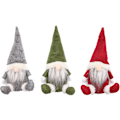 Miniatyrbillede 4 af 4: Nisse Juletræspynt, Julepynt Håndlavet Plys Nisser Julemand Elf