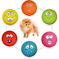 Miniatyrbillede 3 af 5: Smilende Hunde-Kvæk-Legetøj Blødt Latex Kvæk-Bolde Til Hvalpe Små Mellemstore Hunde 6 Stk/sæt
