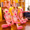 Miniatyrbillede 3 af 4: Pink Panther Plys Legetøj Blødt Stoppet Dyr Dukke til Børn Pige Kvinder A Undressed 70cm