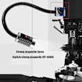 Miniatyrbillede 2 af 5: Justerbar LED-arbejdslampe i aluminiumlegering med magnetfod, LED-maskinarbejdslampe 360 roterbar med afbryder, til CNC-værktøjsmaskine, 9w 220v - - - -