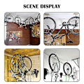Miniatyrbillede 5 af 5: Heavy Duty Multifunktionel Utility Opbevaring Cykel Krog Plads Maksimer Wall Mount Cykel Hanger, 8-pak, Sort