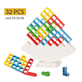 Pikkukuva 1 / 5: Lautapelejä lapsille ja aikuisille Tetra Tower Balance Stacking Toys Building Blocks 32pcs