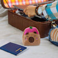 Miniatyrbilde 2 av 7: Capybara-lommebok - Søt plysj Capibala-pung - Bærbar dyretema oppbevaringspose for gutter og jenter, hodetelefoner, snacks, søtsaker 9x10x5 cm Pink