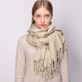 Miniatyrbild 4 av 5: Dam Pashmina Sjalar och Wraps för Bröllopssjalar för Kvinnor Vinter(Beige)