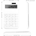 Miniatyrbillede 6 af 8: Kontorregnemaskine, 12-cifret stort LCD-display solbatteri standard skrivebordsregnemaskine white