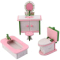 Miniatyrbilde 4 av 5: Sett med 4 barneromsmøbler Miniatyr treleke Møbler for dukkehus Automatisk vanning Pvc for planter Anti-punkteringsform