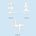 Miniatyrbillede 4 af 5: 3 stk. Katte-Kageudstikkere Kitty Butt Form DIY Biscuit Kageform Stempel Bageudstyr Shytmv C