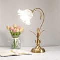 Miniatyrbillede 1 af 5: Blomster Bordlampe Læselampe Sengelampe Vintage Blomster Natlampe Sengelampe Dekoration Stue Soveværelse Rum Belysning Bordlampe Hjem Dekoration GD