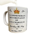 Miniatyrbillede 1 af 5: 350ml King Charles III mønster keramiske kaffekopper te kop fejre Storbritannien konge 2024 Charles III kroningskrus